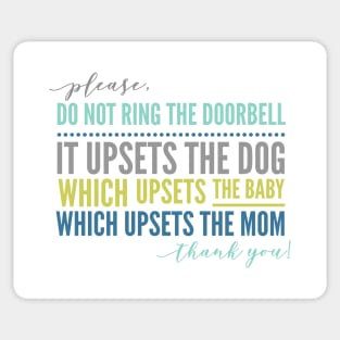 Please Do Not Ring The Doorbell Sticker